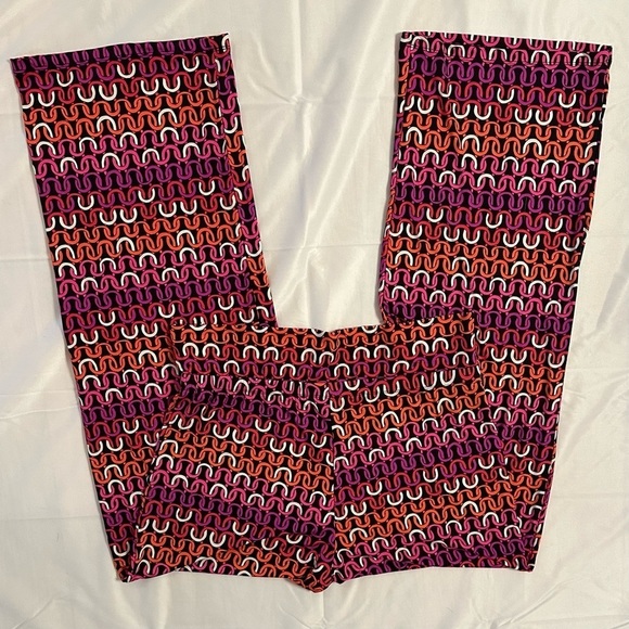 Trina Turk Echo Chain Swim Cover Up Pant Wide Leg XL stretchy orange purple pink - Picture 3 of 7